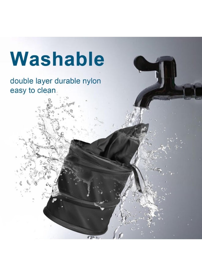 [Newest] [2 Pack] Car Trash Can, Mini Vehicle Trash Can for Car, Waterproof Collapsible Pop Up Car Trash Bag Hanging, Car Trash Bin, Car Waste Basket, Portable Garbage Bin, Rubbish Bin - Image 4
